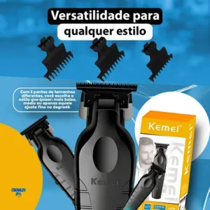 Máquina De Acabamento Corta Cabelo Profissional Kemei 2299 P - Imagem 5