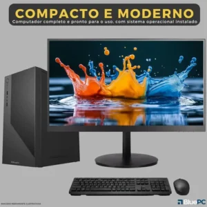 Computador Completo Top Intel Core i5 4570, 8GB RAM, SSD 256GB, Bivolt, Monitor 20" LED 75hz, Preto - BluePC CD2E-0110TO - Imagem 2