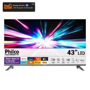 Smart Tv 43'' Philco Full Hd Roku Tv Hdr10 Dolby P43cra - Imagem 1