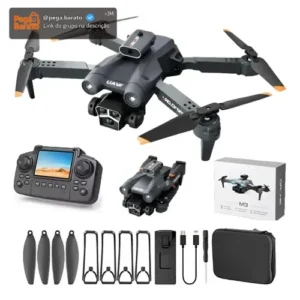 Drone M3 Tela Mini Portátil Com Dupla Câmera Dupla Wifi Hd Preto - Imagem 1