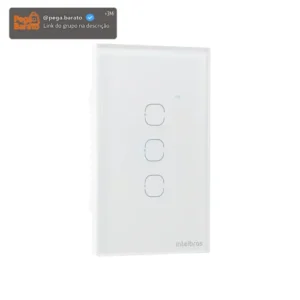 Interruptor Touch Inteligente 3 Teclas Eiw 1003 Intelbras Branco - Imagem 1
