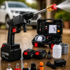 Lavadora Lava Jato Portátil de Alta Pressão Automotiva Sem Fio Hidrolavadora Recarregável com 2 Baterias + Maleta Completa Bivolt Hardline - Imagem 6