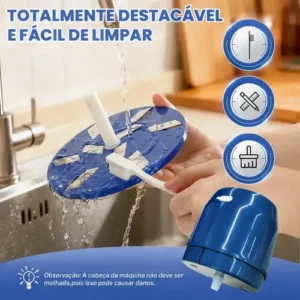 Aparelho Descascador Elétrico Usb Para Alho Frutas 9 Lâminas - Imagem 4