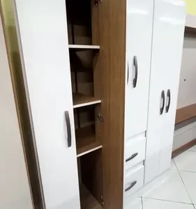 Guarda Roupa Solteiro 6 Portas 2 Gavetas Sidney Doripel Cor Preto - Imagem 2