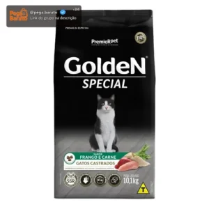 Alimento Golden Special Gatos Castrados Sabor frango e Carne 10.1 kg - Imagem 1