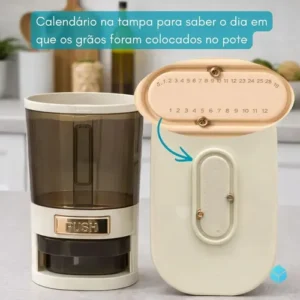 Dispenser De Alimentos 5kg Organizador De Grãos Arroz Cereais Temperos Porta Cereal De Cozinha Com Copo Medidor Pote Plastico Grande Para Armazenamento De Alimentos Pote Organizador Cozinha - Imagem 7