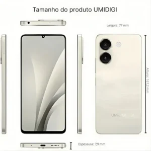 Celular Umidigi Note 90a 64gb 4gb Ram Cores Dual Sim Cor Branco Tela 6.75 5000mAh Elegante Ultimate - Imagem 2