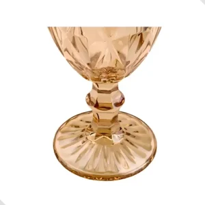 Taças Ms Variedades E Utilidades Taça metalizada Diamante vintage de 340mL cor âmbar6 unidades - Imagem 11