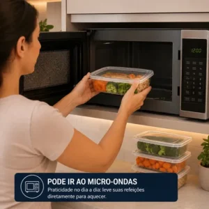 Kit 10 Potes 500ml Bpa Free Freezer Microondas Reutilizável - Imagem 10