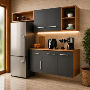Armário De Cozinha Completo 5 Portas 1 Gaveta Com Nichos - Imagem 3