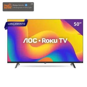 Smart Tv 50 Aoc 4k Dled 50u7045/78g Roku Tv Quad - Imagem 1