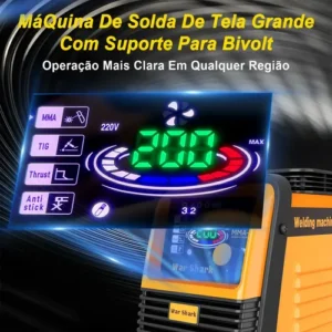 Máquina De Solda Inversora Portatil War Shark Bivolt 110v/220v Mma Tig Amarelo - Imagem 3