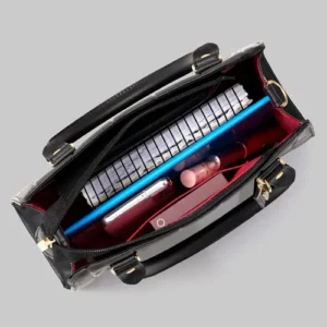 Bolsa Feminina Transversal e Alça De Mão E Selten Cor Preto - Imagem 7