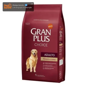 Ração Gran Plus Choice Adultos Sabor Frango E Carne 15kg - Imagem 1