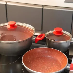 Conjunto De Panelas Philco Pkt407 4 Peças Cor Cinza/vermelho - Imagem 9