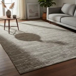 Tapete Para Sala Antiderrapante Jacquard Marrom 140x200cm Lavável - Imagem 5