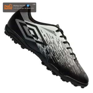 Chuteira Umbro Adulto Acid Il Society Grama Sintética Preta - Imagem 1
