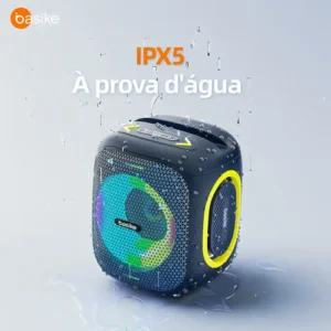 Caixa de Som Portatil Bluetooth, Rádio Fm, Subwoofer Ativo, Boombox, On The Go, Estéreo Hifi, com Rgb, Tws 1+1, Bateria 8 Horas, Caixa de Som 2.1, Cor Azul Marinho - Imagem 9