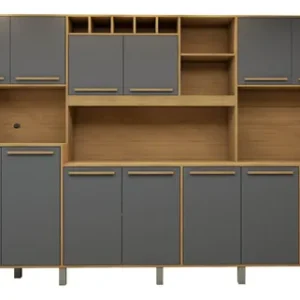 Armário Para Cozinha 13 Portas 2 Gavetas Agata Eb - Imagem 2