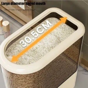 Pote Dispensador 5kg Arroz Feijão Grãos Com Medidor Vedação - Imagem 5