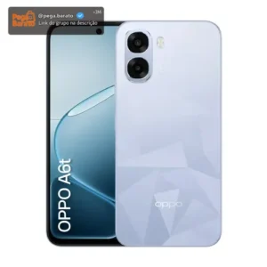 Smartphone OPPO A6t 128gb, 12gb Ram (4gb + 8gb Virtual Ram), Bateria Gigante de 6500mAh, Processador Snapdragon, Tela 120Hz, AI Câmera, IP64 - Azul Cristal - Imagem 1