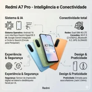 Smartphone Xiaomi Redmi A7 Pro 8gb Ram 128gb 6000mah 120hz - Imagem 5