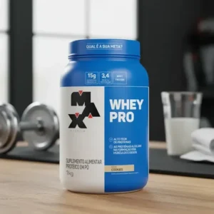 Suplemento Em Pó Whey Pro Max Titanium 1kg Sabor Cookies Cookies - Imagem 4