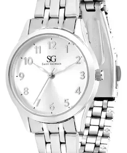 Kit Relógio Colar E Brincos Ponto De Luz Feminino Luxo Silver Saint Germain Presente Original Joias Prata Elegante Clássico 28mm - Imagem 9