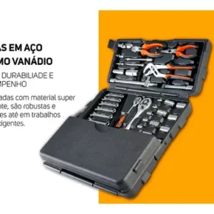 Caixa Jogo De Ferramentas Com Maleta 110 Peças Profissional - Imagem 3
