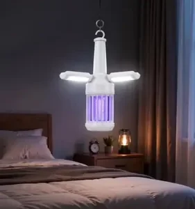 Lâmpada Led Dobrável Recarga Com Repelente Para Camping - Imagem 2