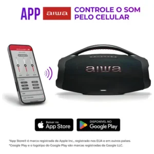 Caixa De Som Boombox Aiwa AWS-BBS-01-B 200w IP66 30hs De Bateria - Imagem 8