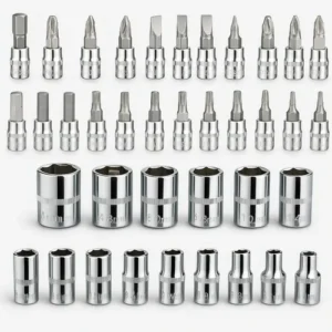 Kit Chaves Ferramentas Jogo Fenda Philips Catraca Soquete Allen 46 Peças com Maleta Completa Manual Ideal Mecânico Manutenção Casa Carro Profissional Resistente Portátil Compacto Marca VLX - Imagem 7