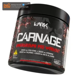 Pre Treino Carnage Pink Lemonade 450g com Creatina Dark Lab - Imagem 1