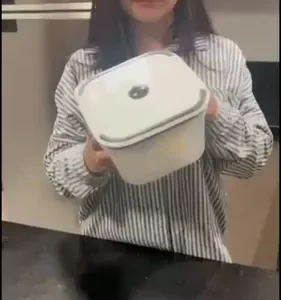 Kit 5 Potes Herméticos Plástico Freezer Microondas Marmita - Imagem 2