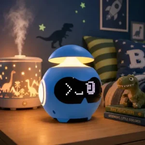 Despertador Inteligente Design Robo Bluetooth Alto-falante - Imagem 7