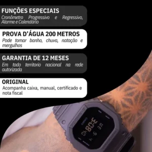 Relógio Casio Masculino G-shock Digital Preto Dw-5600bb-1dr - Imagem 4