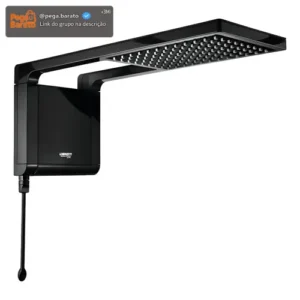 Chuveiro Eletrônico Lorenzetti Acqua Storm Ultra Preto 220V 7800W - Imagem 1