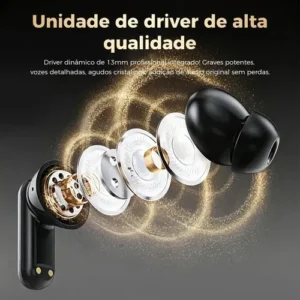 Fone De Ouvido Eletro Mex Sem Fio Série 44 Bluetooth 6.0 ,estojo Led Estilo Gamer, Som Potente + Até 7h De Bateria Earphone Pare, Funcionalidade De Tradução Por Ia, Jogos, Esportes, Fitness Branco - Imagem 6