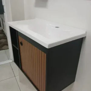 Conjunto Armário Gabinete Cuba Espelheira Para Banheiro - Imagem 12