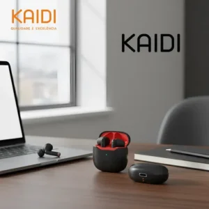 Fone De Ouvido Sem Fio Kaidi Kd771 Bluetooth 5.1 Cor Preto - Imagem 9