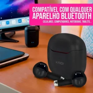 Fone De Ouvido Bluetooth Kd771 Kaidi Tws 5.1 Esporte Celular - Imagem 9