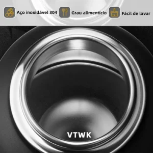 1200ml Garrafa Térmica Bebidas Quentes E Frias Cor Preto Marca Vtwk - Imagem 6