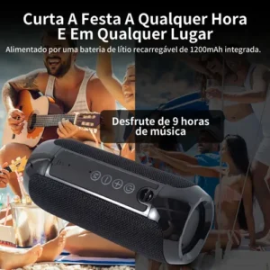 Caixinha De Som Portátil Bluetooth Radio Fm Pendrive Sd Alta - Imagem 6