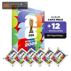 Àlbum Copa Do Mundo Fifa 2026 + 84 Figurinhas Capa mole (12 envelopes) - Imagem 1
