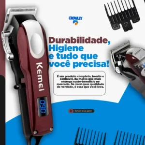 Máquina Profissional Para Cabelos - Sem Fio - Kemei Km-2606 - Imagem 5