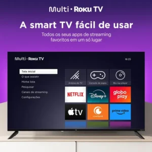 Smart Tv Multi 32 Dled Hd Roku Wi-fi Preto - Imagem 5