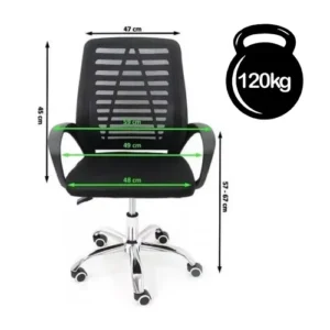 Cadeira Giratória Executiva Mesh Masterchair Preta Altura Ajustável Escritório 119kg - Imagem 6
