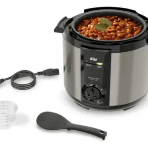 Panela de Pressão Elétrica WAP Wppe2 5 Llitro Antiaderente 900W Inox e Preta - Imagem 7