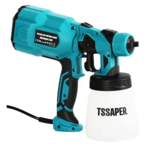 Pistola de pulverização elétrica para pintura hvlp Tssaper TP550 do 800mL cor azul-turquesa 550W - Imagem 4