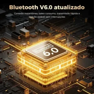 Fone De Ouvido Eletro Mex Sem Fio Série 44 Bluetooth 6.0 ,estojo Led Estilo Gamer, Som Potente + Até 7h De Bateria Earphone Pare, Funcionalidade De Tradução Por Ia, Jogos, Esportes, Fitness Branco - Imagem 10